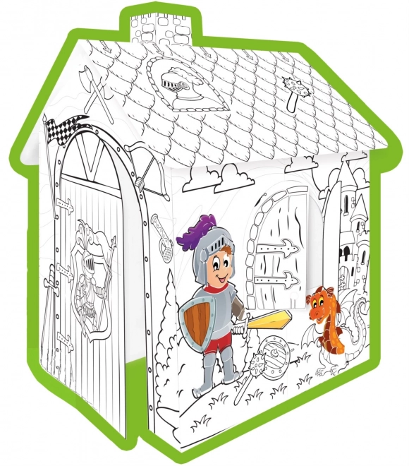 Ritter-Papphaus zum Ausmalen für Kinder von Mochtoys