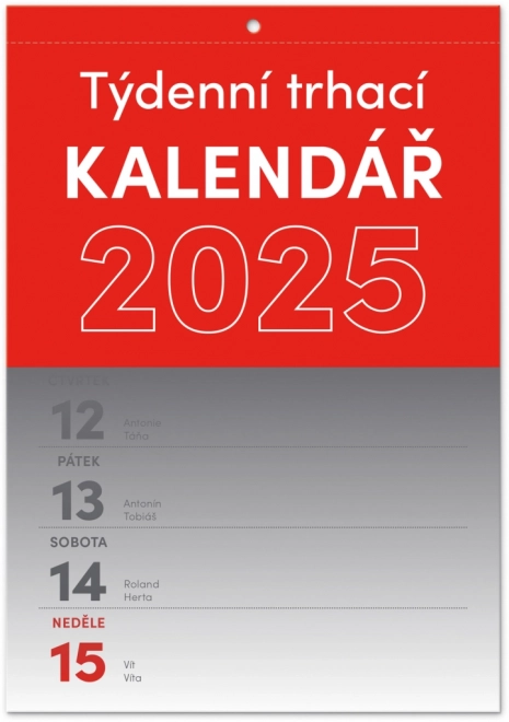 Wandkalender mit Wochenabreißblättern 2025 A5