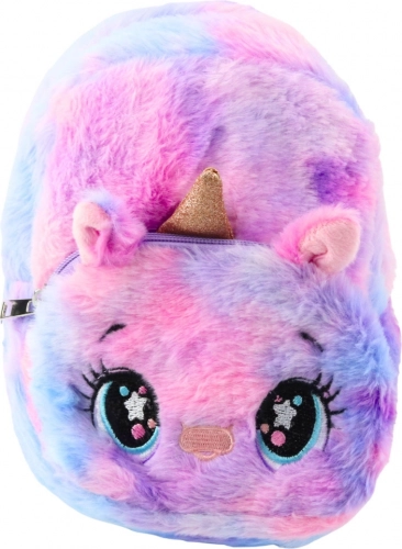 Kinder Plüschrucksack Einhorn blau-rosa pastell 20cm 3L