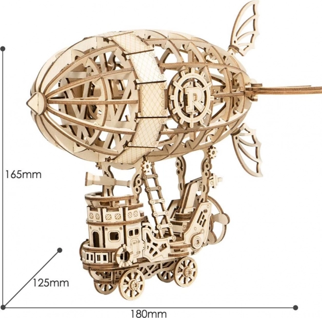 Roboter Zeit Holz 3D-Puzzle Märchen Luftschiff