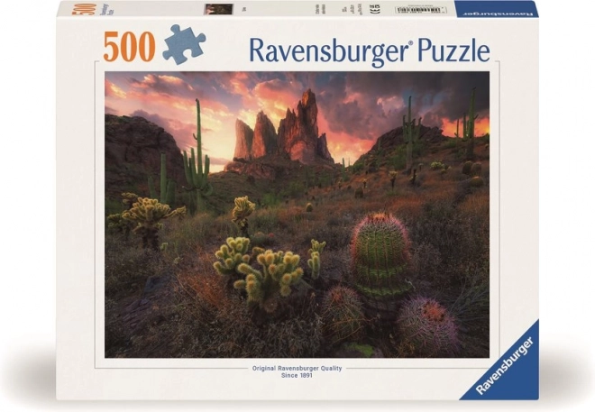 Ravensburger Puzzle Kaktus bei Dämmerung 500 Teile