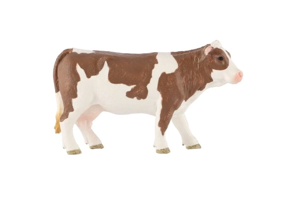 Realistisches Modell der tschechischen Fleckvieh-Plastikkuh 12 cm