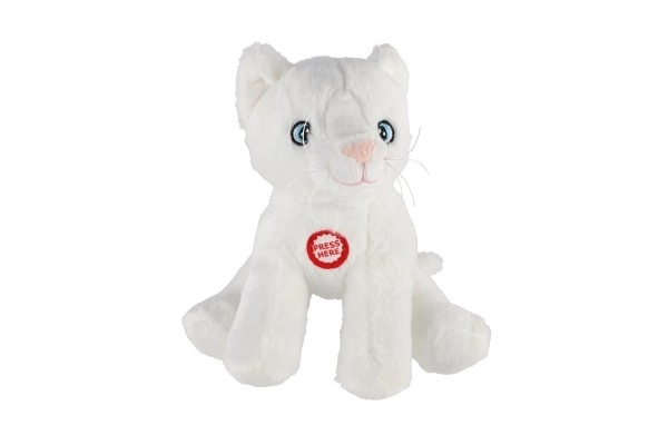 Kuscheltier mit Sound Kater Leo creme 15 cm