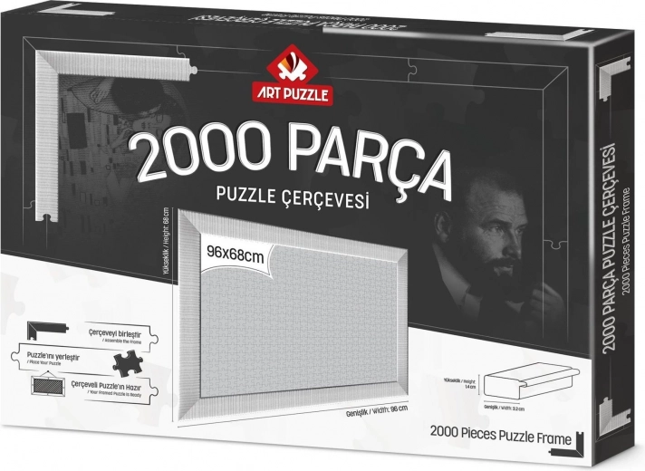 Weißer Puzzle-Rahmen 96x68 cm