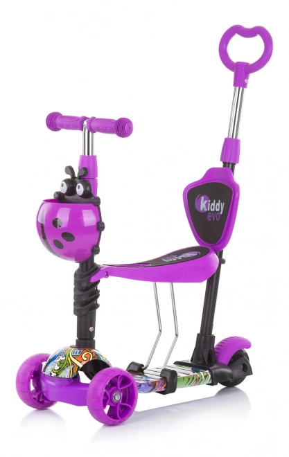 Chipolino Kinderroller Kiddy Evo 3-in-1 Ocean – Lila Graffiti