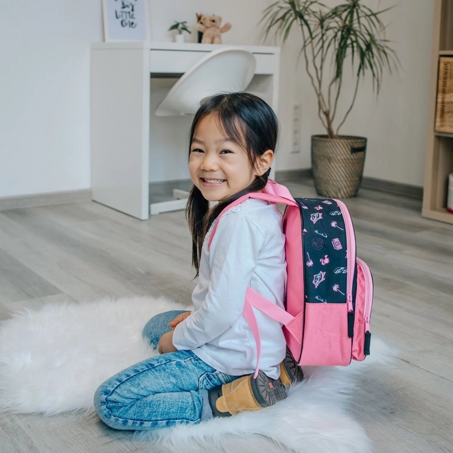 Kinder Rucksack Barbie pink-schwarz