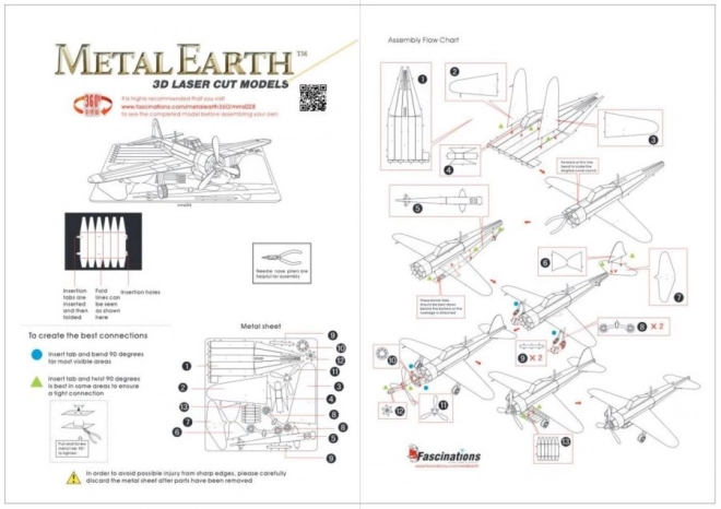 Metal Earth 3D Puzzle Jagdflugzeug Mitsubishi Zero