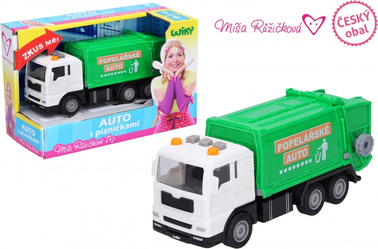 Müllwagen mit Effekten und Liedern von Míša Růžičková, 17 cm