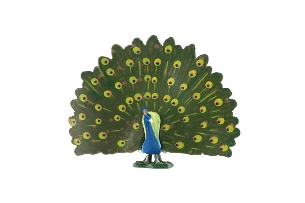 Dekorativer Pfau aus Kunststoff 12cm