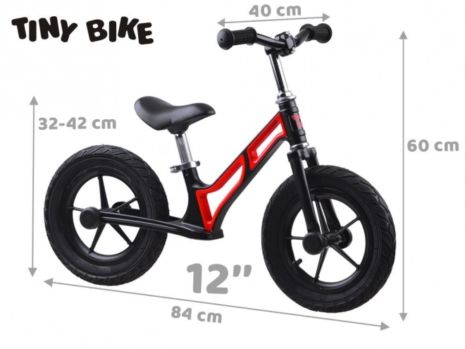 Laufrad Tiny Bike mit Gummireifen 12 Zoll – Rot