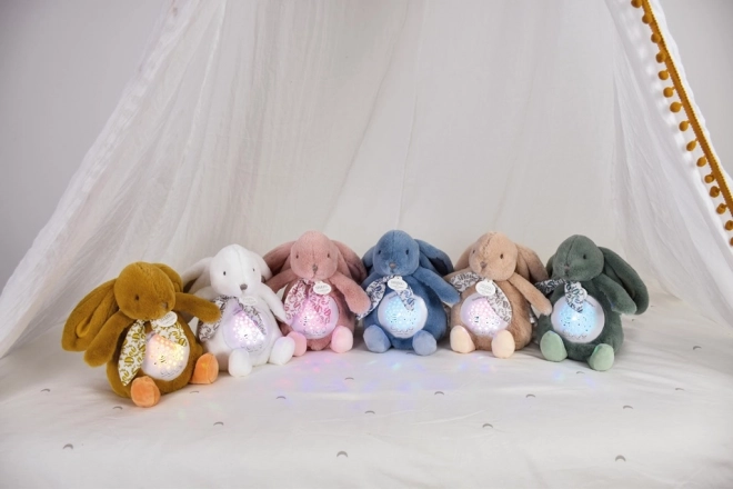 Doudou Spieluhr mit Projektion Hase Weiß