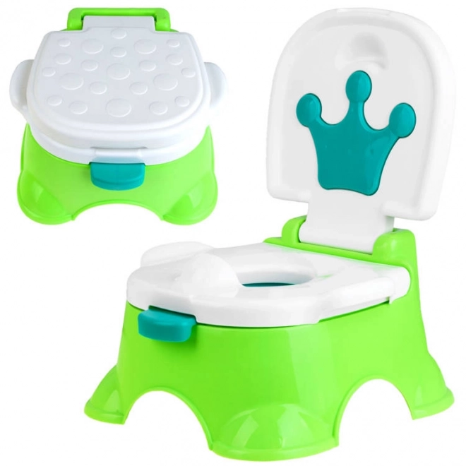 Musikalischer Toilettenthron für kleine Prinzessinnen 2-in-1 – grün