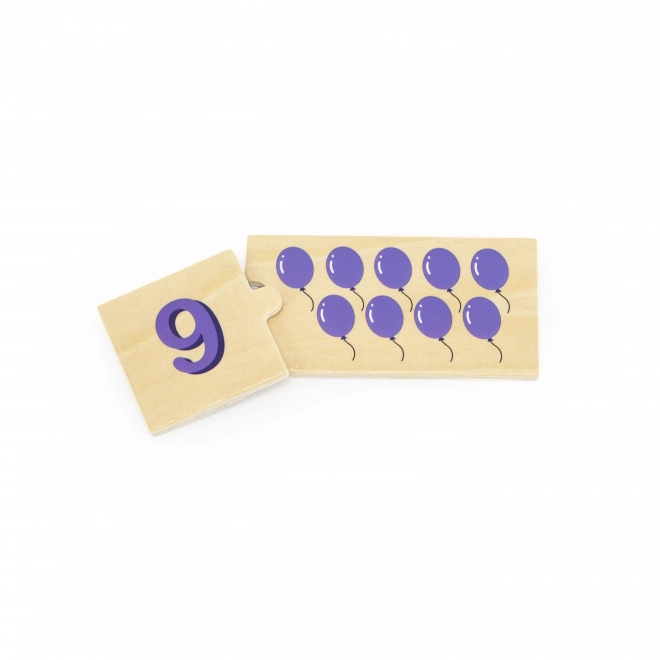 Viga Montessori Zahlen Puzzle Set