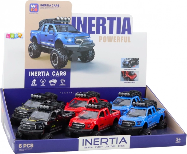 Geländewagen Raptor mit öffnenden Türen, Antrieb, Lichtern und Geräuschen
