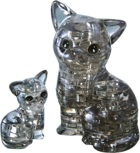 3D Kristallpuzzle Katze mit Kätzchen 49 Teile
