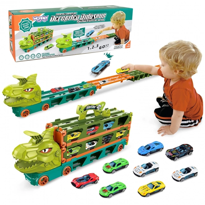 Unterhaltsamer Dino-LKW - Kinderautorennbahn 2,1 m