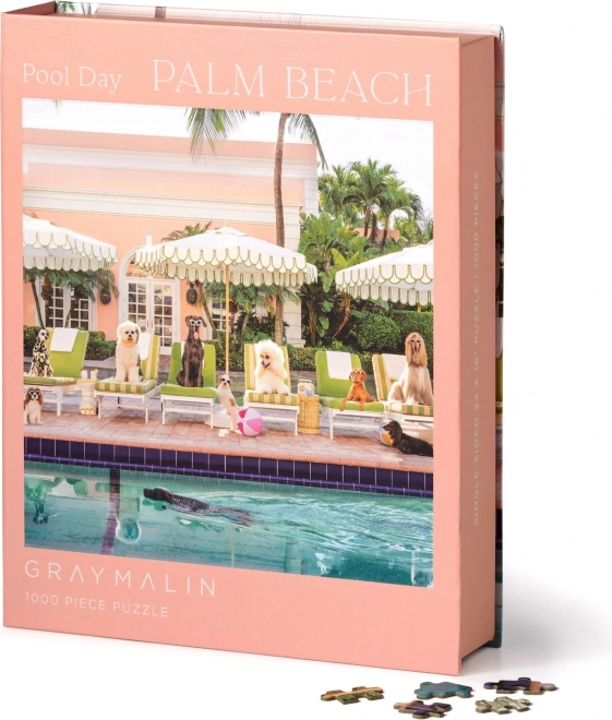 Puzzle Am Pool in Palm Beach 1000 Teile
