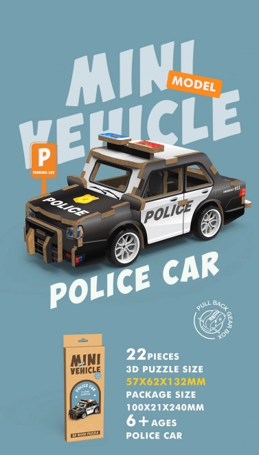 3D Holzpuzzle Polizeiauto