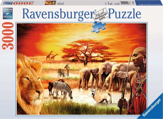 Ravensburger Puzzle Savanne - Stolze Massai 3000 Teile