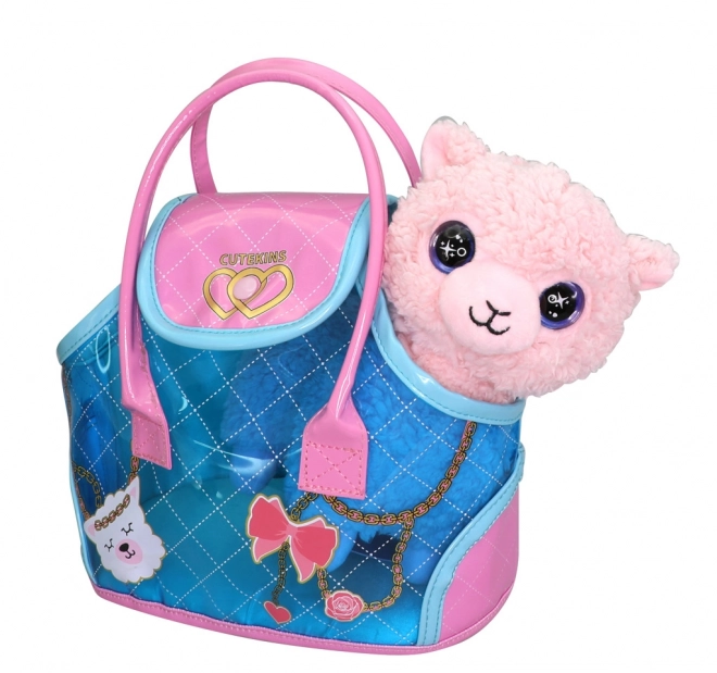 Plüschlama mit modischer Tasche