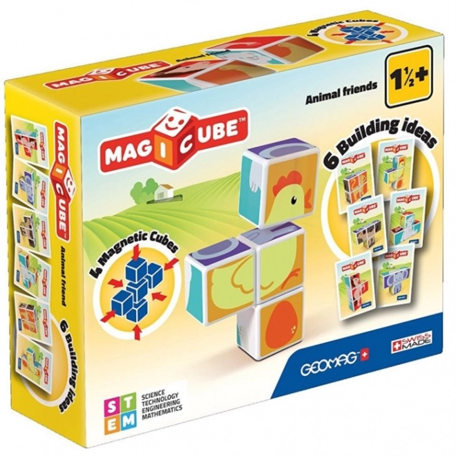 Magnetische Bausteine Magicube Lustige Tiere