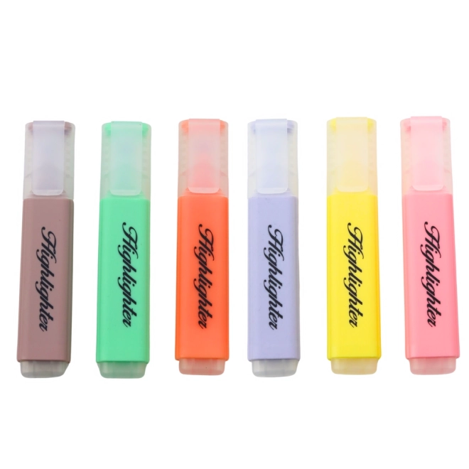Set von Pastell-Textmarkern 6 Stk