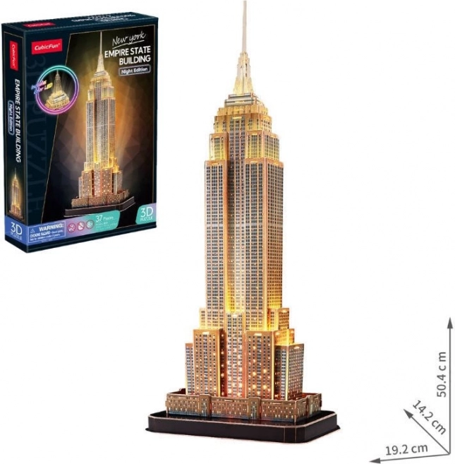 Leuchtendes 3D‑Puzzle Empire State Building Night Edition, 37 Teile