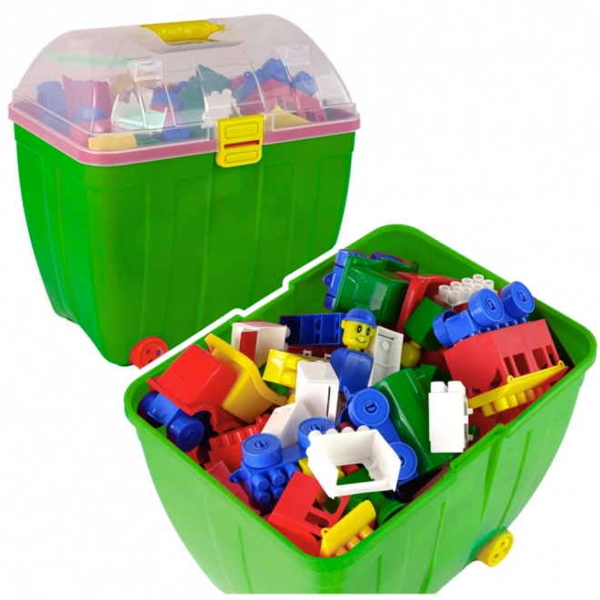 Großer Koffer mit bunten Bausteinen für Kinder