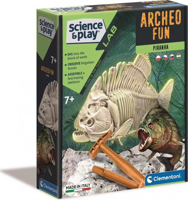 Clementoni Science & Play ArcheoFun: Leuchtende Piranha