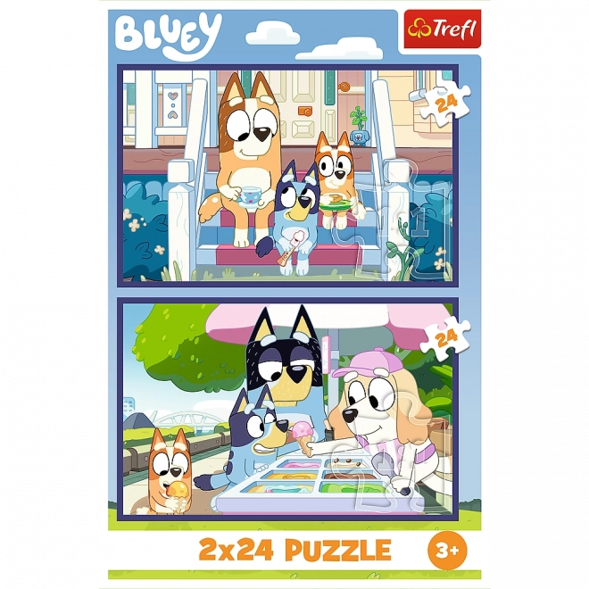 Puzzle-Set 2x24 Zabawna Bluey von BBC