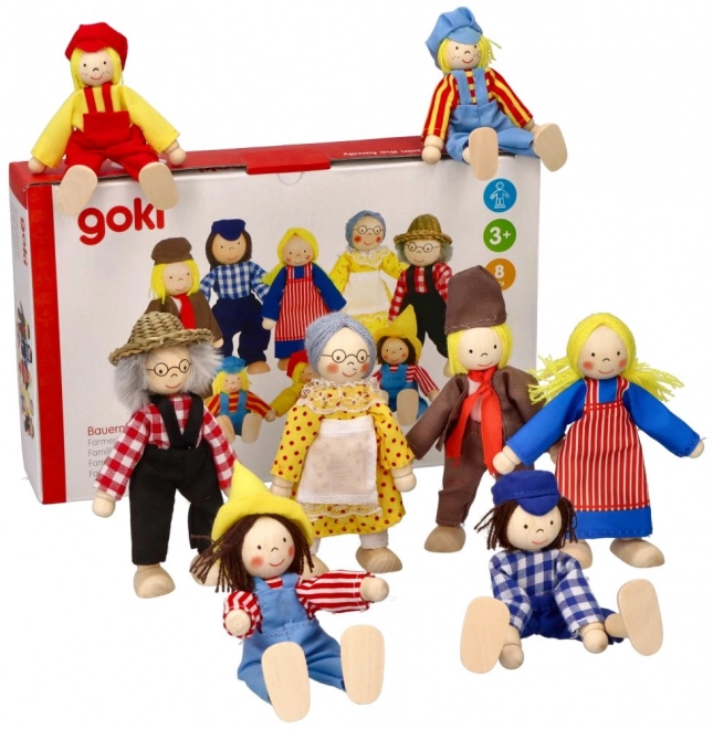 Bauernhof-Familie II Puppen Spielset