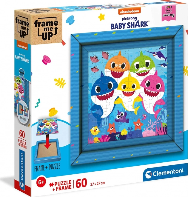 Clementoni Puzzle 60 Teile Baby Shark Frame Me Up