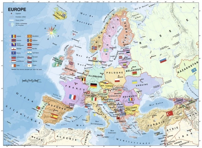 Puzzlekarte von Europa 200 Teile