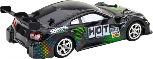 RC-Rennwagen für Drift schwarz-grün 30 km/h 1:16