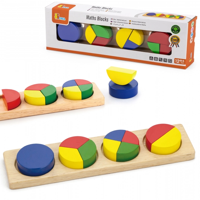 Viga Montessori Mathematik Holzpuzzle für Kinder