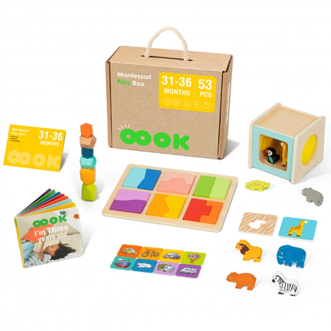 Pädagogische Montessori-Box für Kinder im Alter von 31-36 Monaten