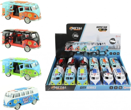 Retro-Bus mit Rückzug, Licht und Sound 12 cm