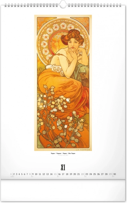 Wandkalender Alfons Mucha 2026