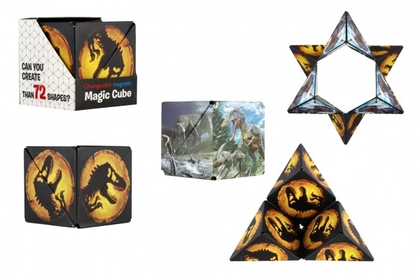 Magnetischer Würfel-Puzzle Dinosaurier