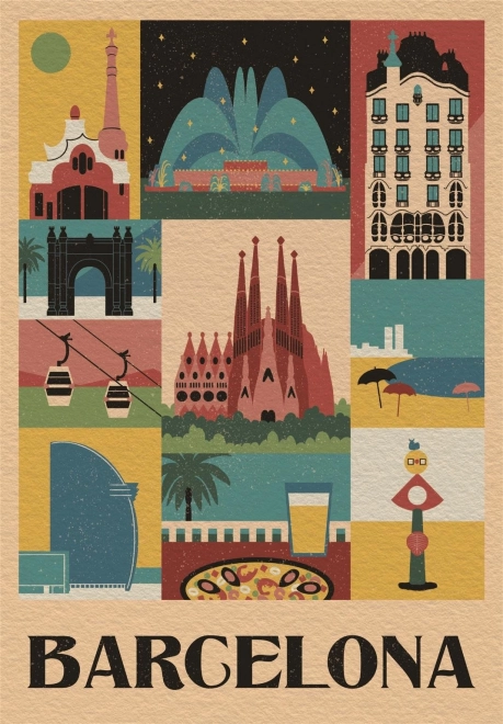 Puzzle 1000 Teile Style in the City Barcelona – Compact Box