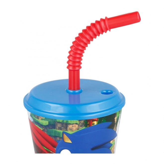 Kinder Trinkbecher mit Strohhalm Sonic the Hedgehog