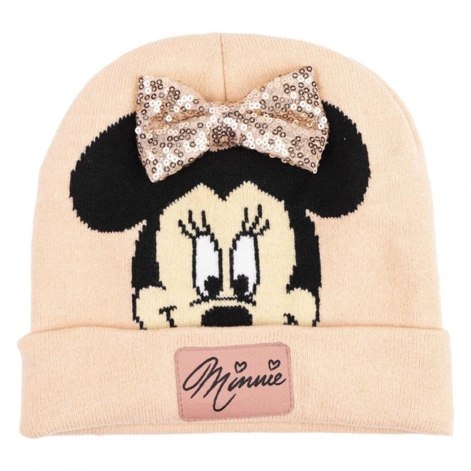 Gestrickte Mütze mit Glitzerschleife von Disney Minnie