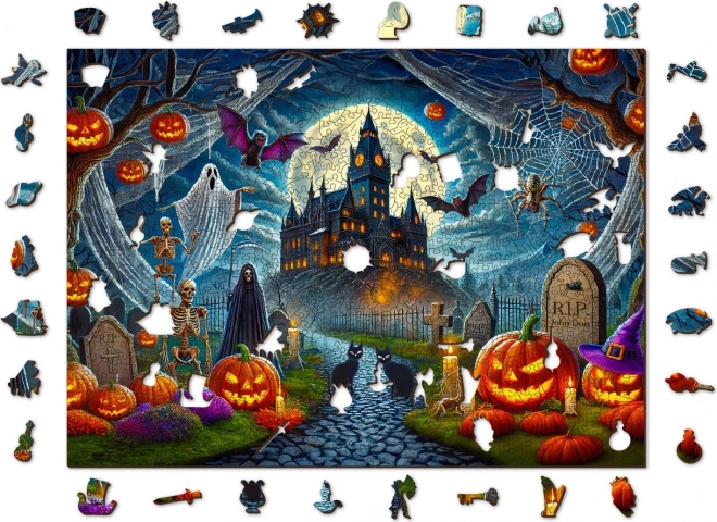 Halloweenschloss Holzpuzzle 1010 Teile