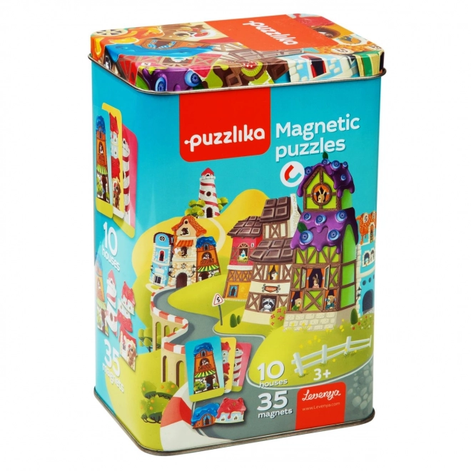 Magnet-Puzzlehäuser für Kinder