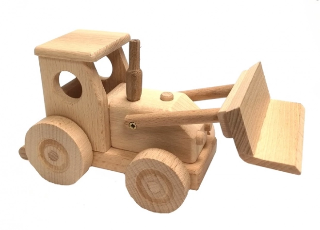 Holztraktor mit Schaufel