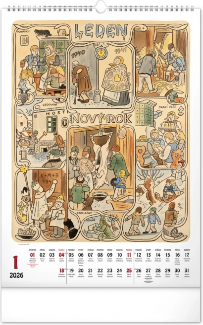 Wandkalender Josef Lada 2026