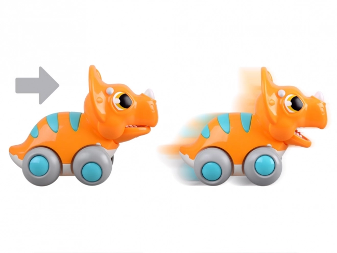 Fahrzeug Spielzeug Dinosaurier mit Bewegungsfunktion – Orange