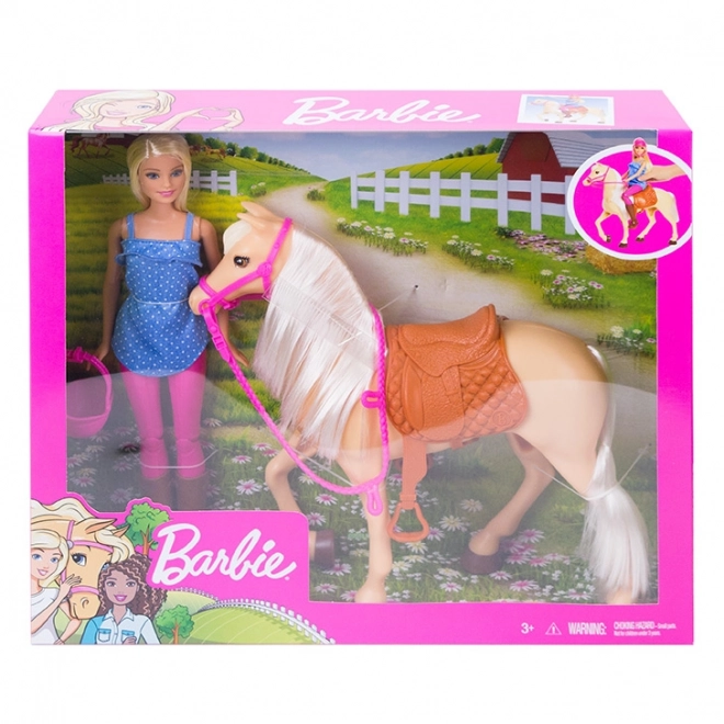 Barbie mit Pferd Reitabenteuer Set