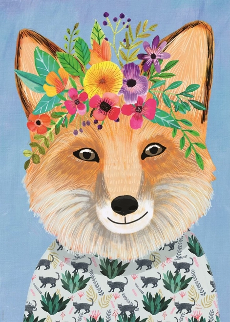 Heye Puzzle Floral Friends: Freundliche Fuchs 1000 Teile