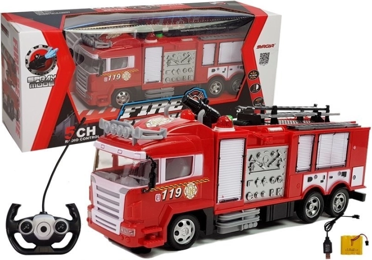 R/C ferngesteuertes Feuerwehrauto rot